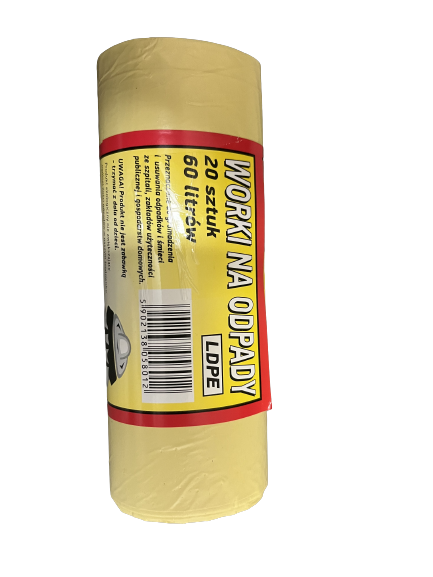 Worki na odpady 60 litrów żółte