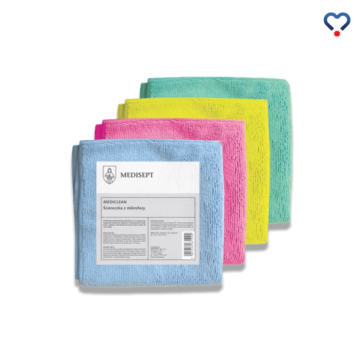 Ścierka z mikrofazy opakowanie zbiorcze 4 sztuki w różnym kolorze