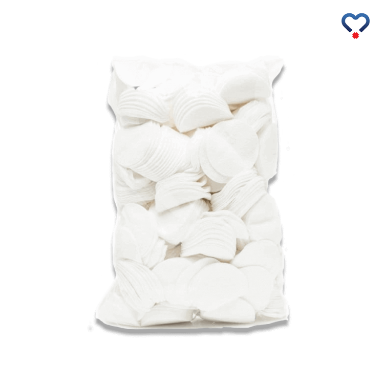 Waciki, płatki kosmetyczne bawełniane 0,5kg 1200 sztuk w foliowym opakowaniu