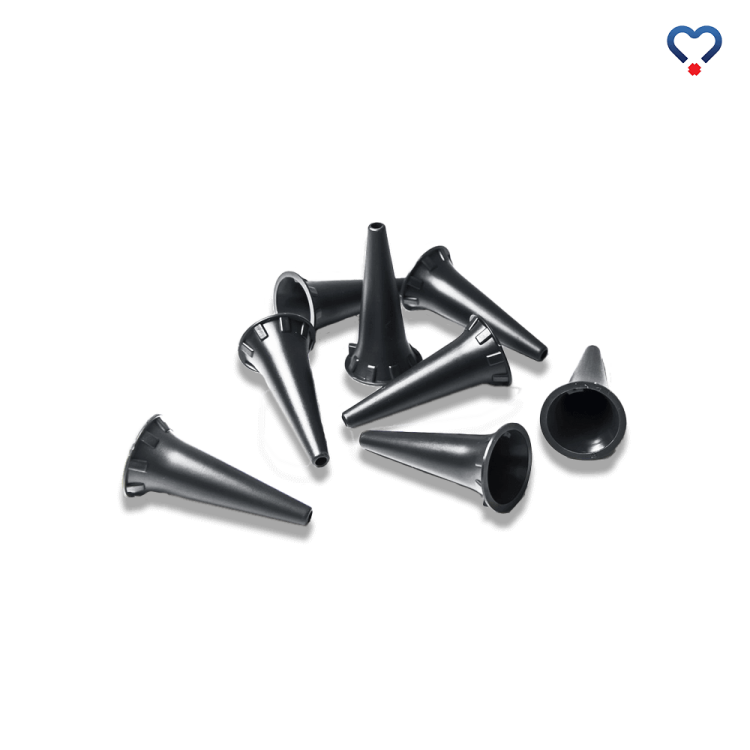 Wzierniki uszne do otoskopu jednorazowego użytku w kolorze czarnym