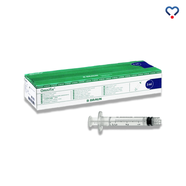Strzykawka 3-częściowa 3ml, BBraun OMNIFIX Luer Lock, bez PCV