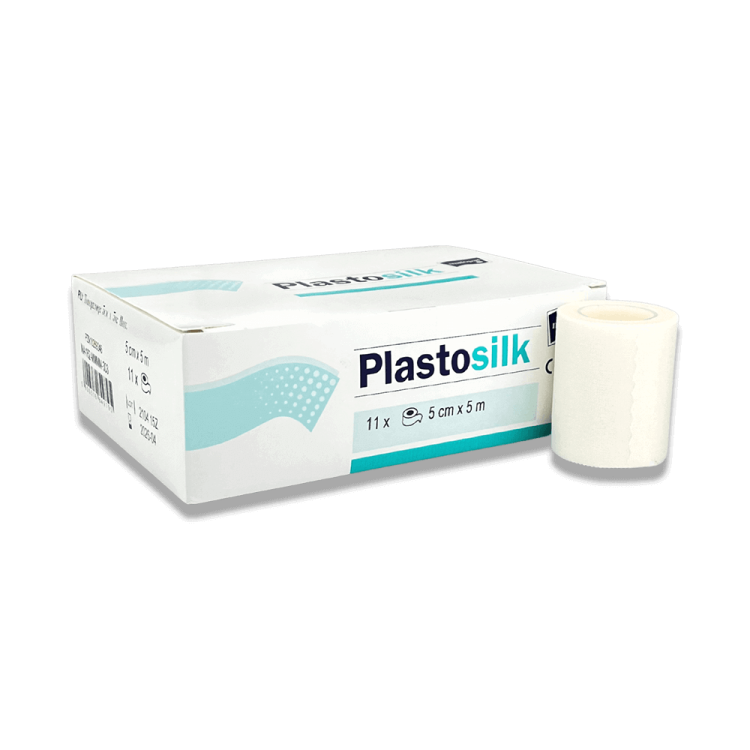 Plastosilk przylepiec do opatrunków na jedwabiu 5 cm x 5 m