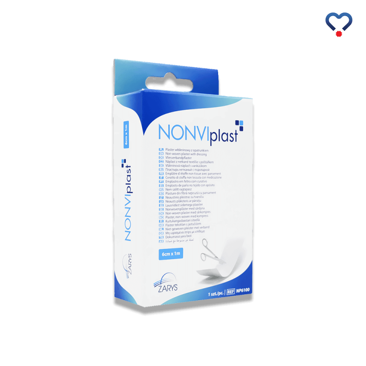 Nonviplast plaster włókninowy z opatrunkiem o wymiarach 6 cm x 1 m