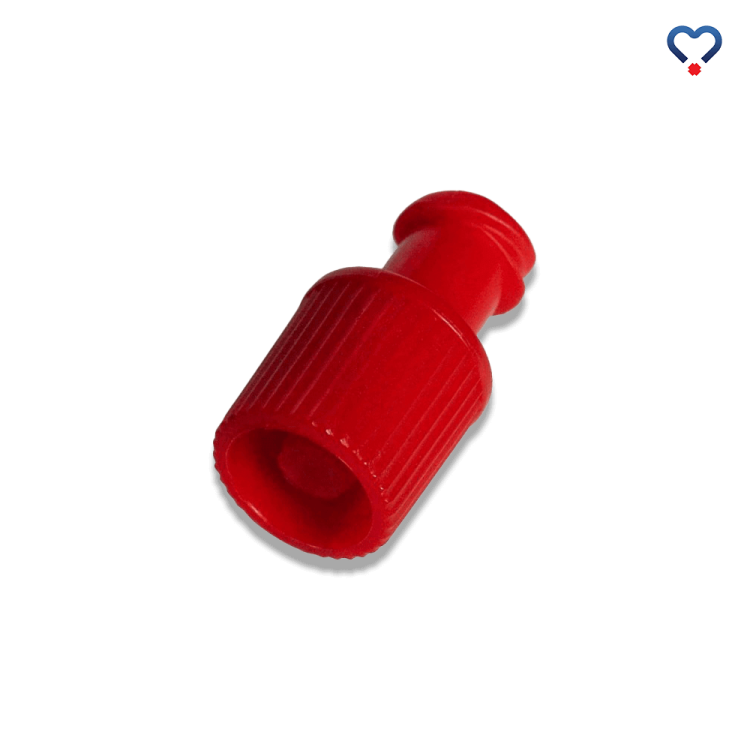 Koreczek  czerwony combi stopper do wenflonu luer-lock KDKC