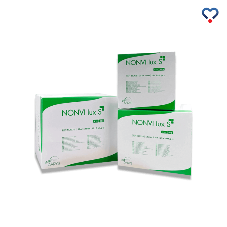 NONVI lux S, kompresy włókninowe, jałowe