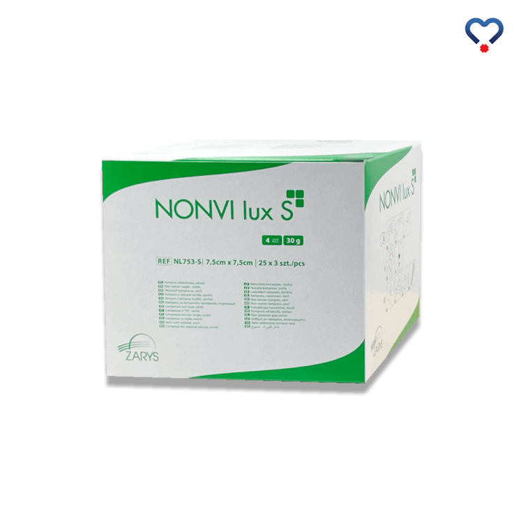 Nonvi Lux kompresy jałowe włókninowe 7.5-cm-x 7.5-cm