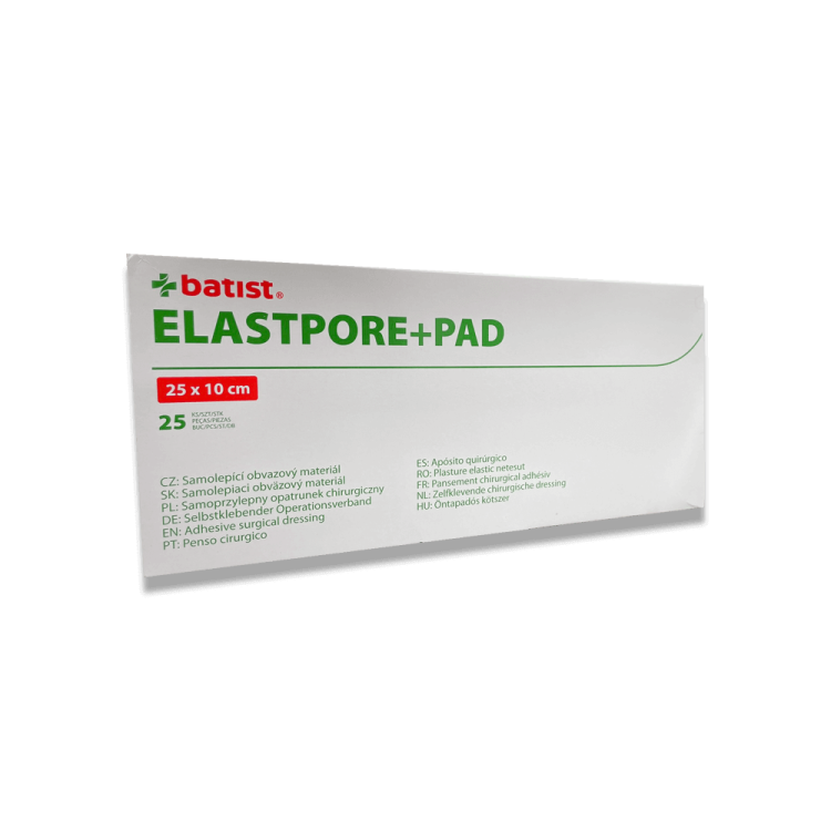 Elastopore + Pad opatrunek plaster włókninowy chłonny samoprzylepny 25 x 10 cm