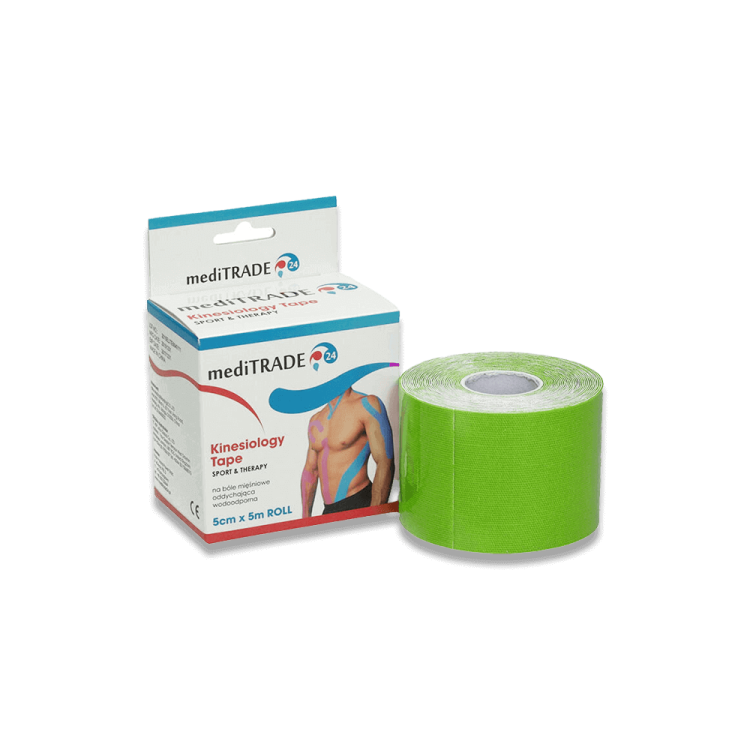 Taśma Kinesio Tape 5 cm x 5 m limonkowa