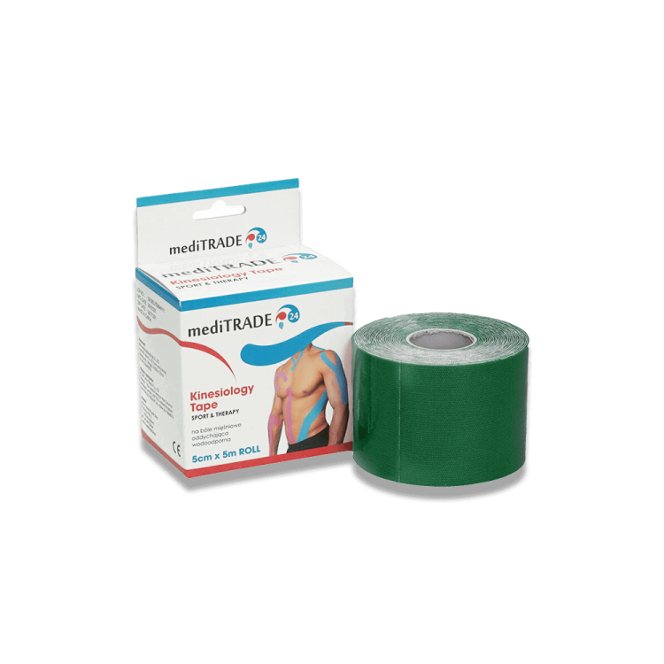 Taśma Kinesio Tape 5 cm x 5 m zielona