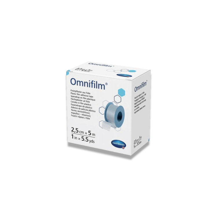 Omnifilm hipoalergiczny przylepiec z transparentnej folii 2.5 cm x 5 m