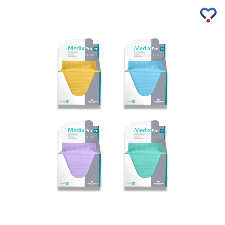 Podkład higieniczny bibułowo-foliowy Medixpro 33x38/80 w kartoniku