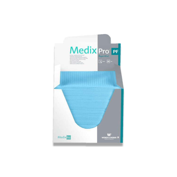 Podkład higieniczny Medixpro 33x38/80 w kartoniku kolor niebieski