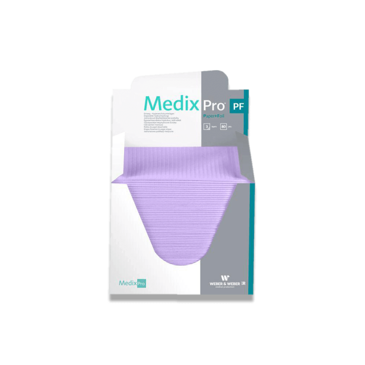 Podkład higieniczny Medixpro 33x38/80 w kartoniku kolor wrzosowy