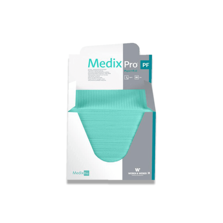 Podkład higieniczny Medixpro 33x38/80 w kartoniku kolor zielony