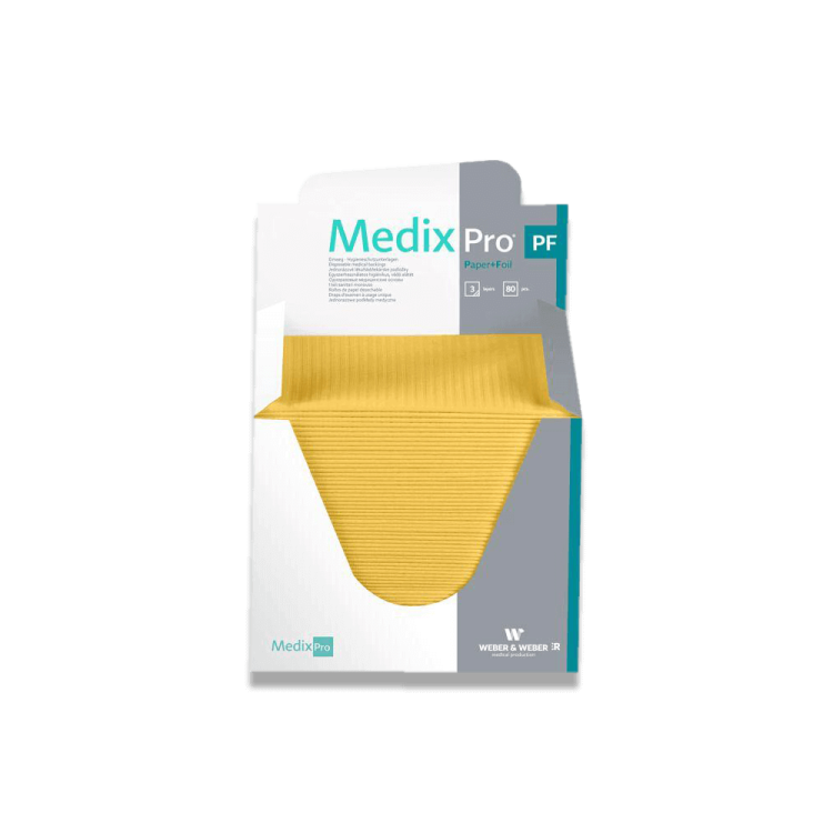 Podkład higieniczny Medixpro 33x38/80 w kartoniku kolor żółty