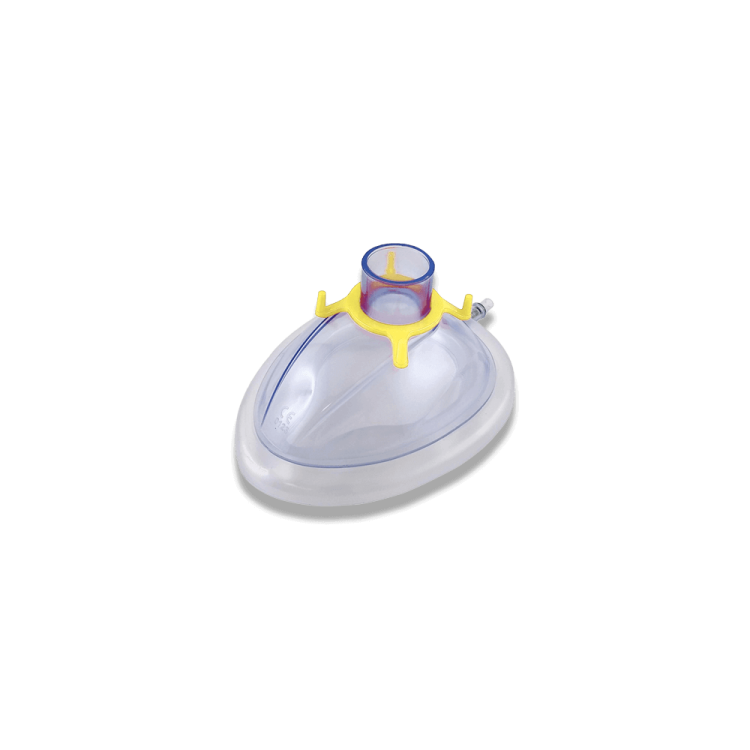Maska anestetyczna z nadmuchiwanym kołnierzem i zaworem rozmiar 2 żółta