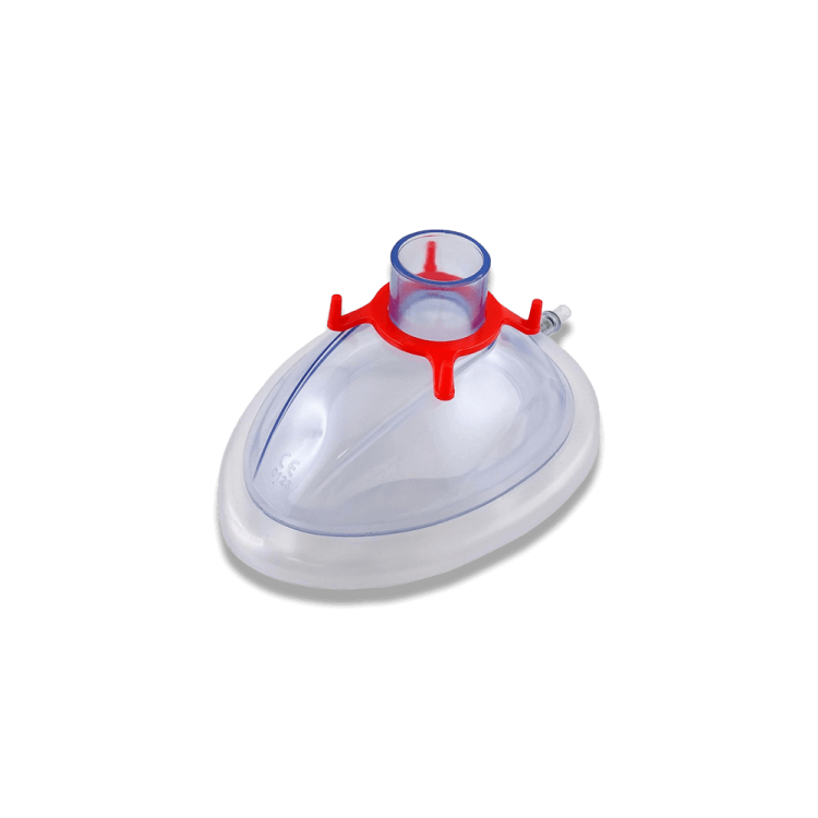 Maska anestetyczna z nadmuchiwanym kołnierzem i zaworem rozmiar 4 czerwona