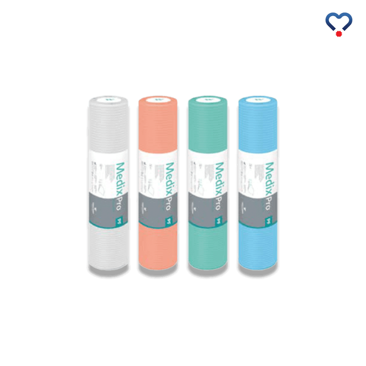 Podkład higieniczny bibułowo-foliowy Medixpro w rolce 38x50/80 w różnych wariantach kolorystycznych