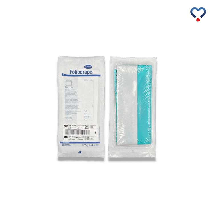 Serweta foliowana dwuwarstwowa Hartmann 75 x 90 z przylepcem