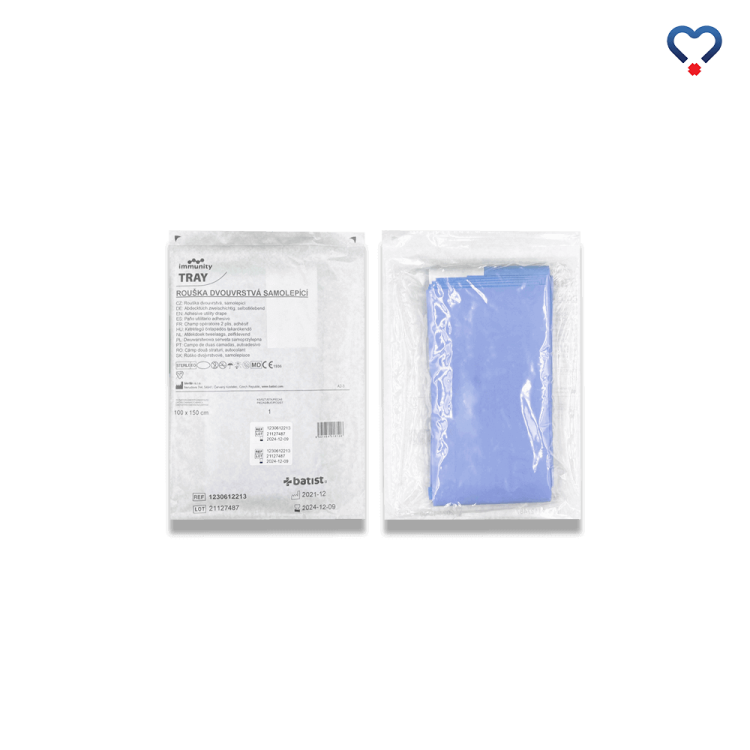 Immunity Tray jałowa serweta operacyjna 100x150 przylepna BATIST