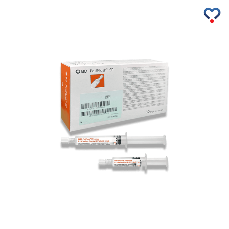 Strzykawki 5ml oraz 10ml z solą fizjologiczną do przepłukiwania PosiFlush