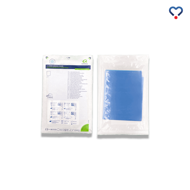 Serweta chirurgiczna foliowana dwuwarstwowa 45x75 Zarys jałowa