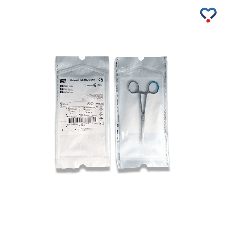 Jednorazowe i sterylne kleszczyki PEAN proste 14 cm