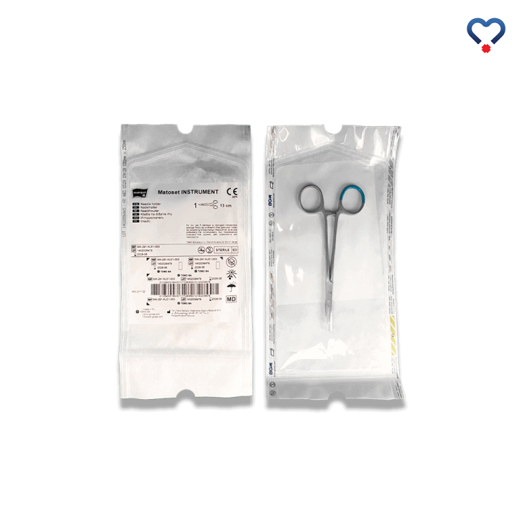 Sterylne imadło, kleszcze do trzymania igły 13 cm.