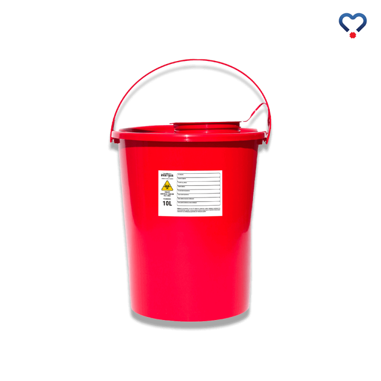 Pojemnik na odpady medyczne materiał zakaźny Intergos pojemność 10 litrów