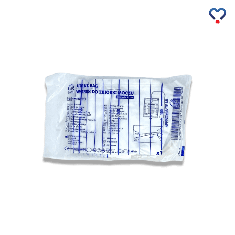 Worek do zbiorki moczu 2000 ml 90 cm sterylny