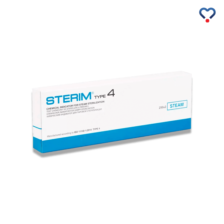 Test chemiczny do sterylizacji parowej 500szt sterim type 4 2x250