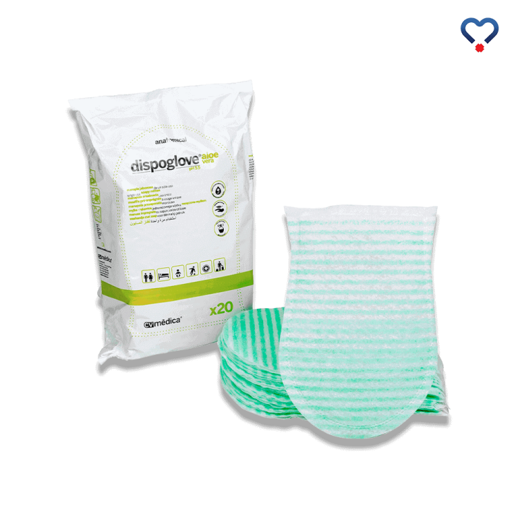 Rękawica myjka jednorazowa nasączona mydłem aloes 20 sztuk