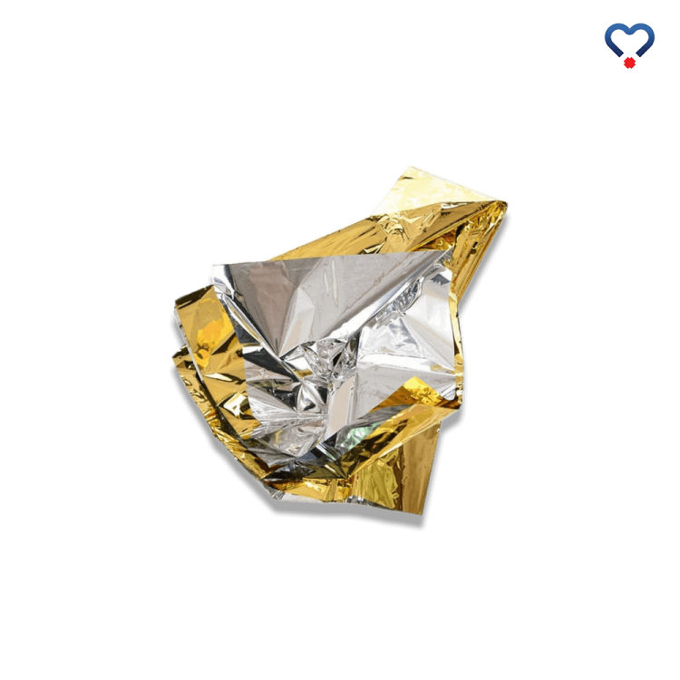 Koc przeciwwstrząsowy ratunkowy NRC folia życia 160-210-cm rozłożony