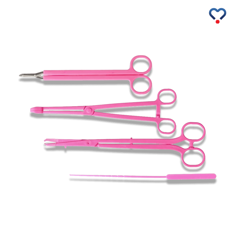 Silver Rose 4-elementy zestaw do zakładania wkładek wewnątrzmacicznych sterylny