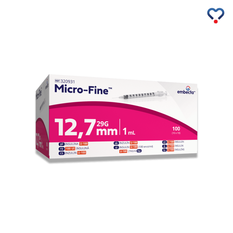 Embecta Micro-fine strzykawka insulinowa 29g u-100 12,7-mm 1ml