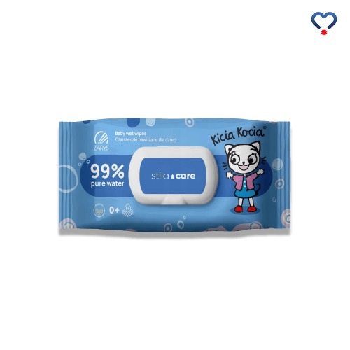 Chusteczki nawilżane dla dzieci i niemowląt 99% wody Kicia Kocia