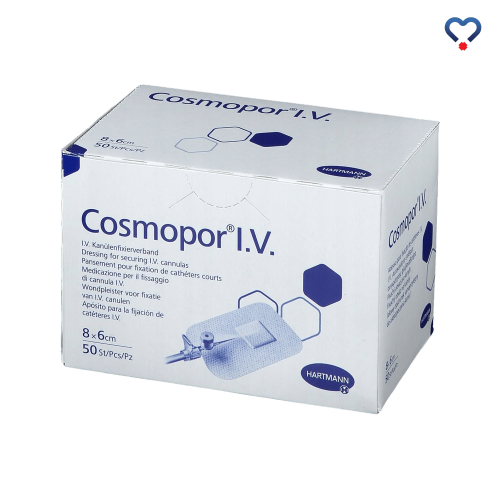 Opakowanie Plaster do kaniul COSMOPOR I.V. 6x8cm 50szt.