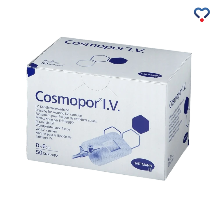 Opakowanie Plaster do kaniul COSMOPOR I.V. 6x8cm 50szt.