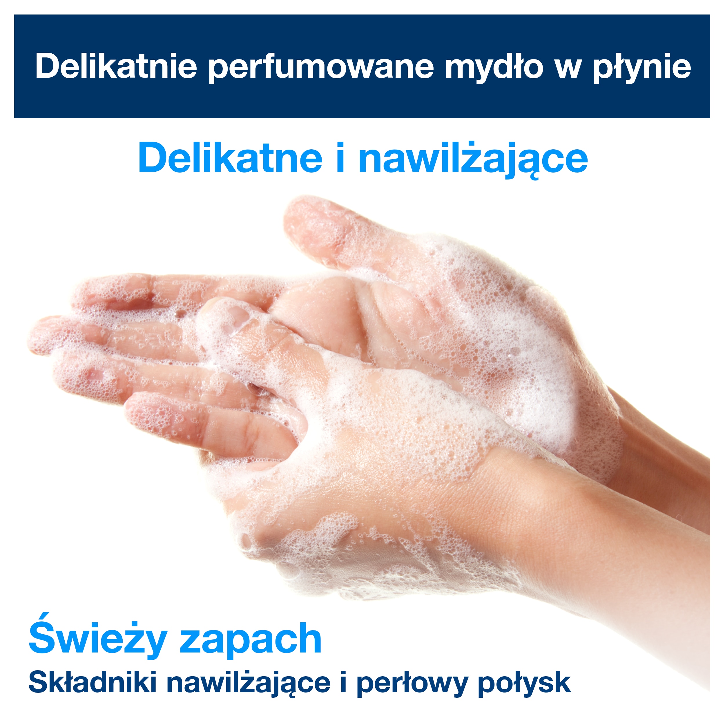 Mydło charakteryzuje się kremową konsystencją i świeżym zapachem.